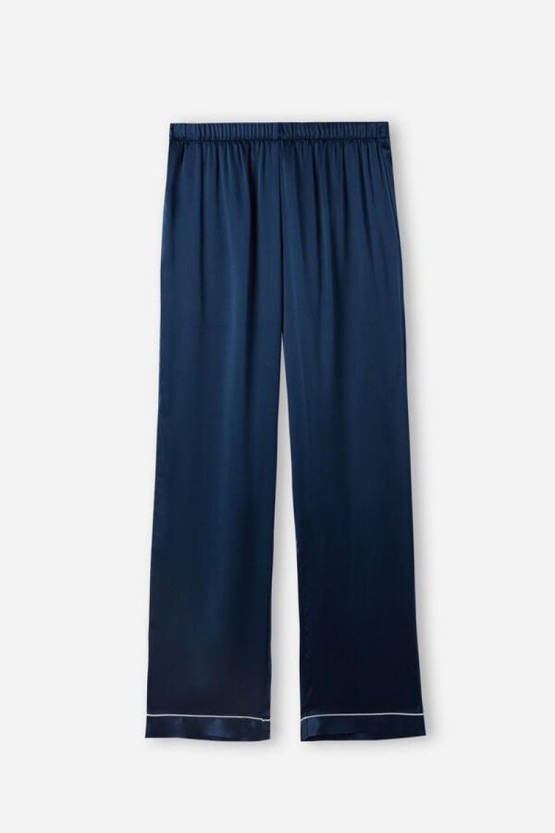 Intimissimi Silk Satin Pants Pyjamas Dame Blå | NOYU4011