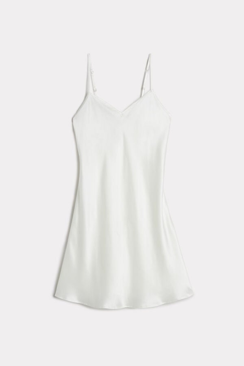 Intimissimi Silk Slip Dameundertøy Dame Hvite | NOYU4142