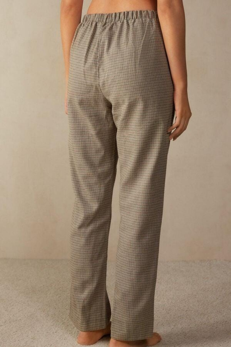 Intimissimi Slow and Cozy Brushed Cloth Pants Pyjamas Dame Beige | NOGL3995