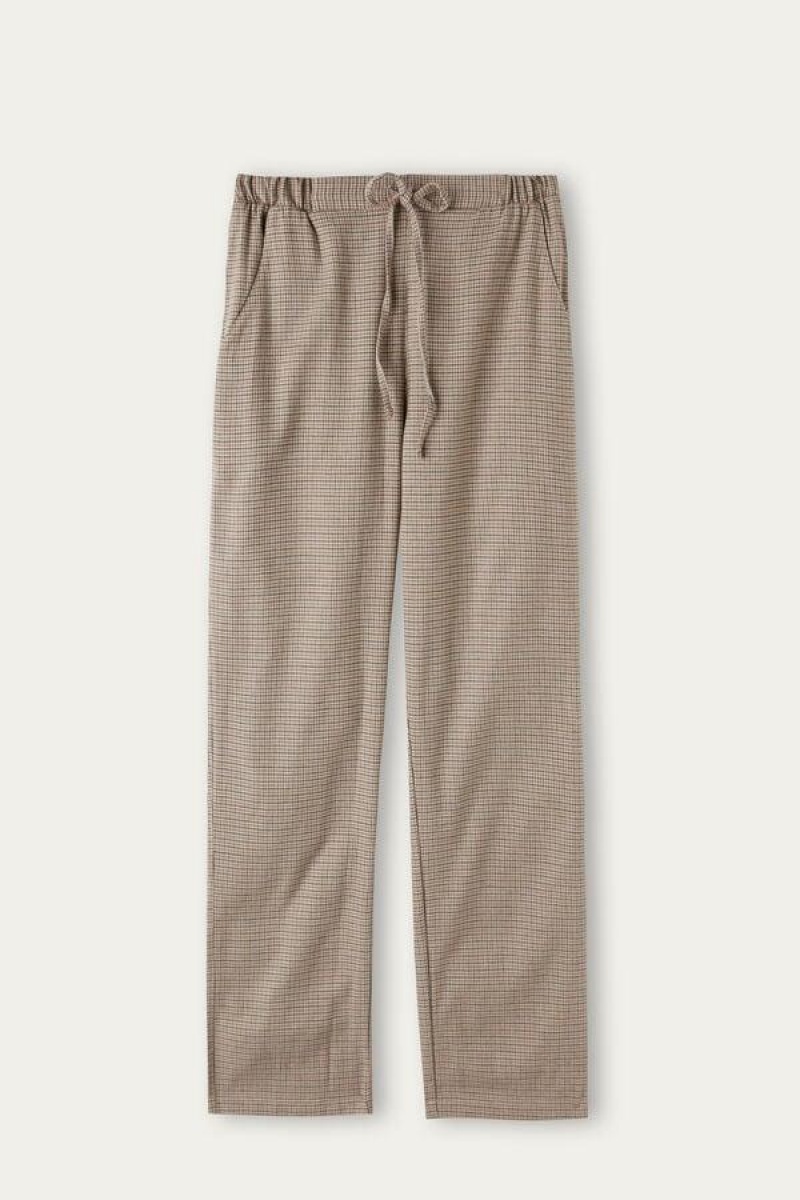 Intimissimi Slow and Cozy Brushed Cloth Pants Pyjamas Dame Beige | NOGL3995