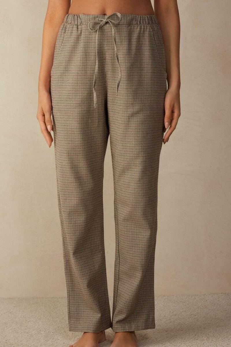 Intimissimi Slow and Cozy Brushed Cloth Pants Pyjamas Dame Beige | NOGL3995