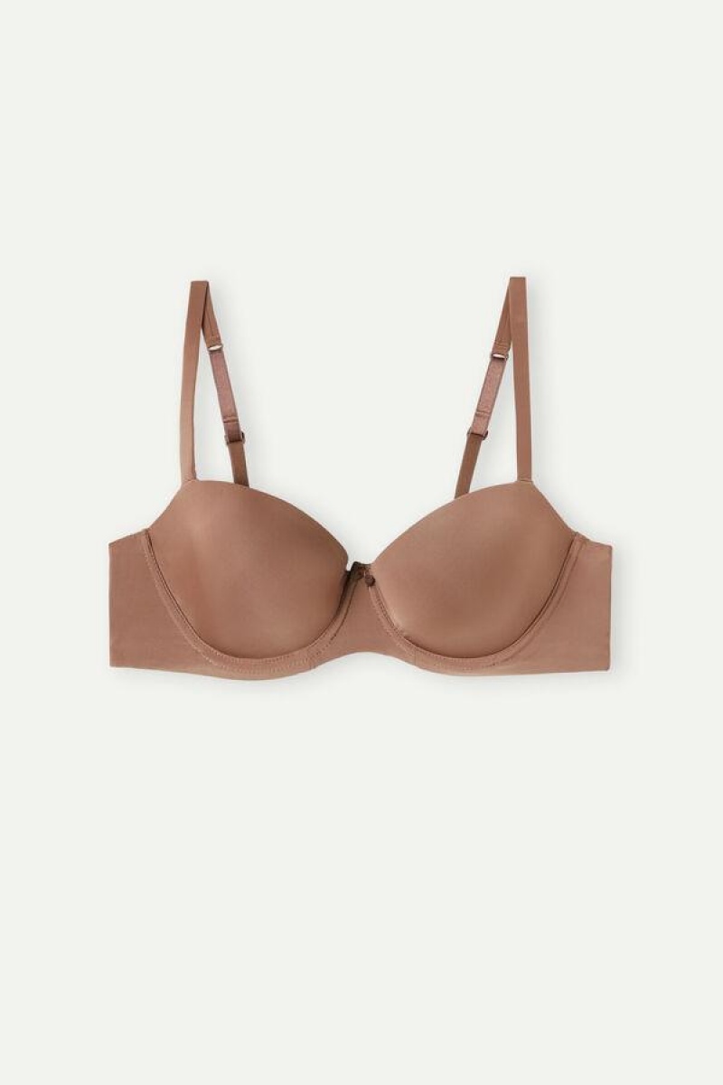 Intimissimi Sofia Balconette in Ultralight Microfiber BH Dame Mørke Beige | NOAP4519