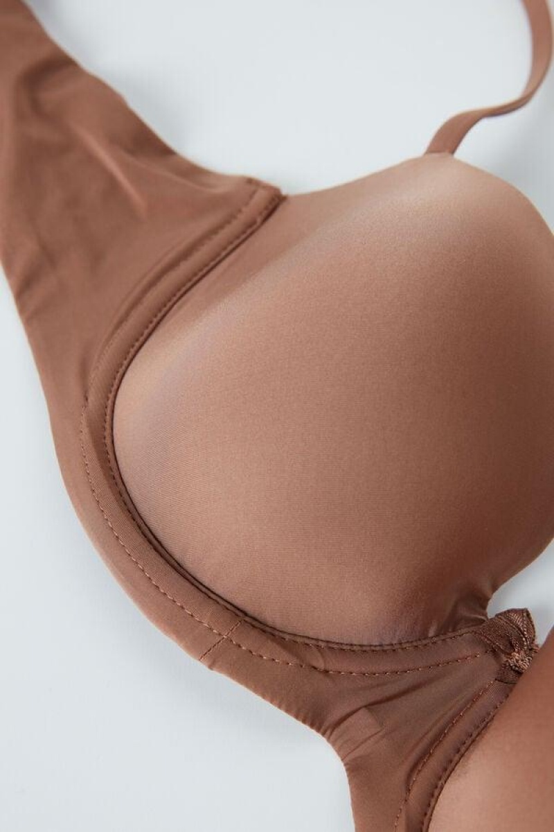 Intimissimi Sofia Balconette in Ultralight Microfiber BH Dame Mørke Beige | NOAP4519