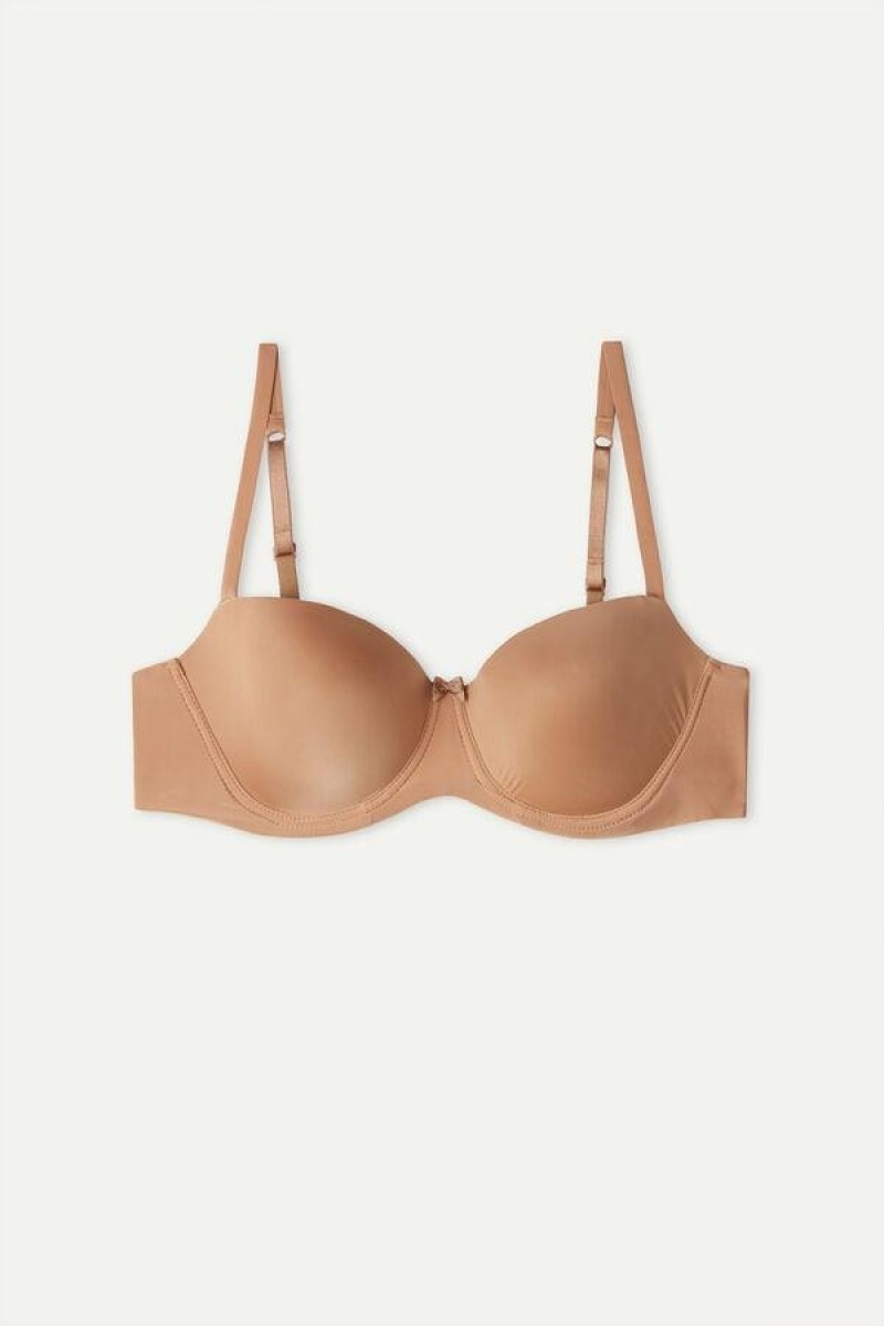 Intimissimi Sofia Balconette in Ultralight Microfiber BH Dame Beige | NODN4499