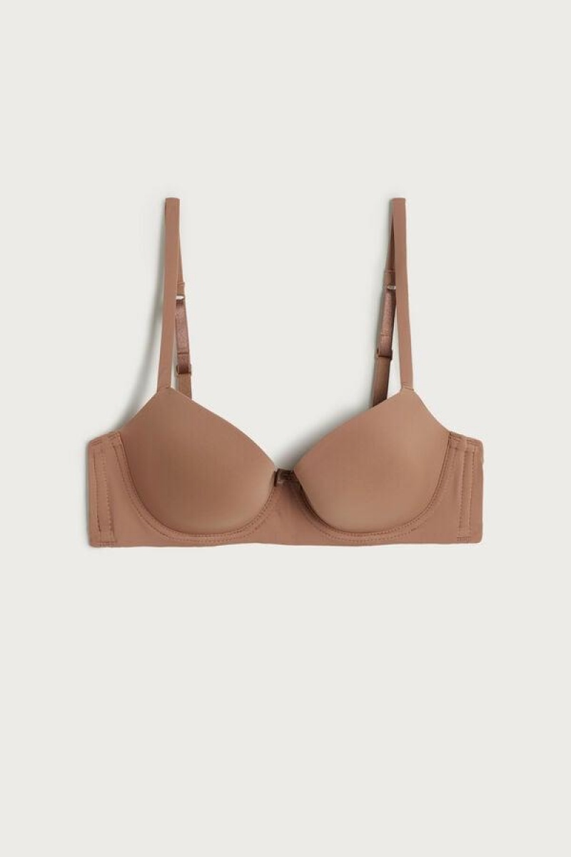 Intimissimi Sofia Microfiber Polstret Balconette BH Dame Beige | NOMA4947