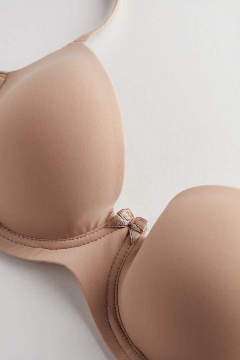 Intimissimi Sofia Microfiber Polstret Balconette BH Dame Beige | NOSO4414