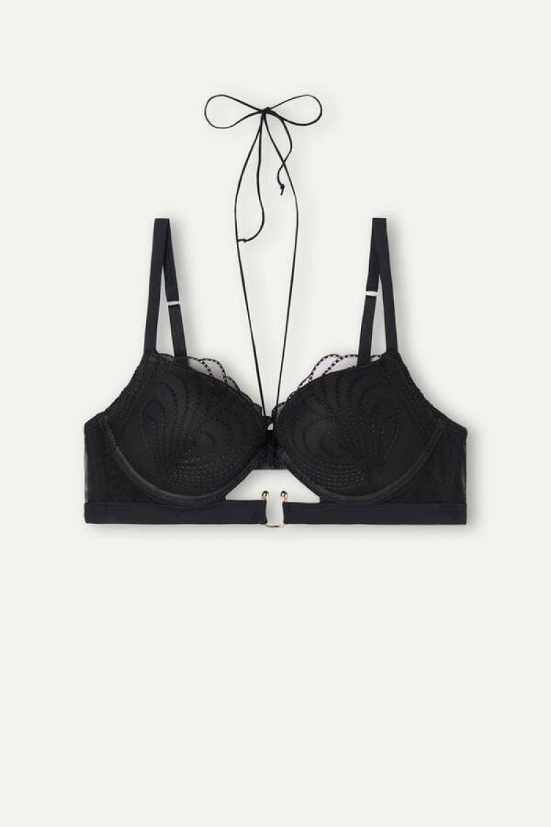 Intimissimi Steal the Show Elettra Super Push-up BH Dame Svarte | NOPQ4787