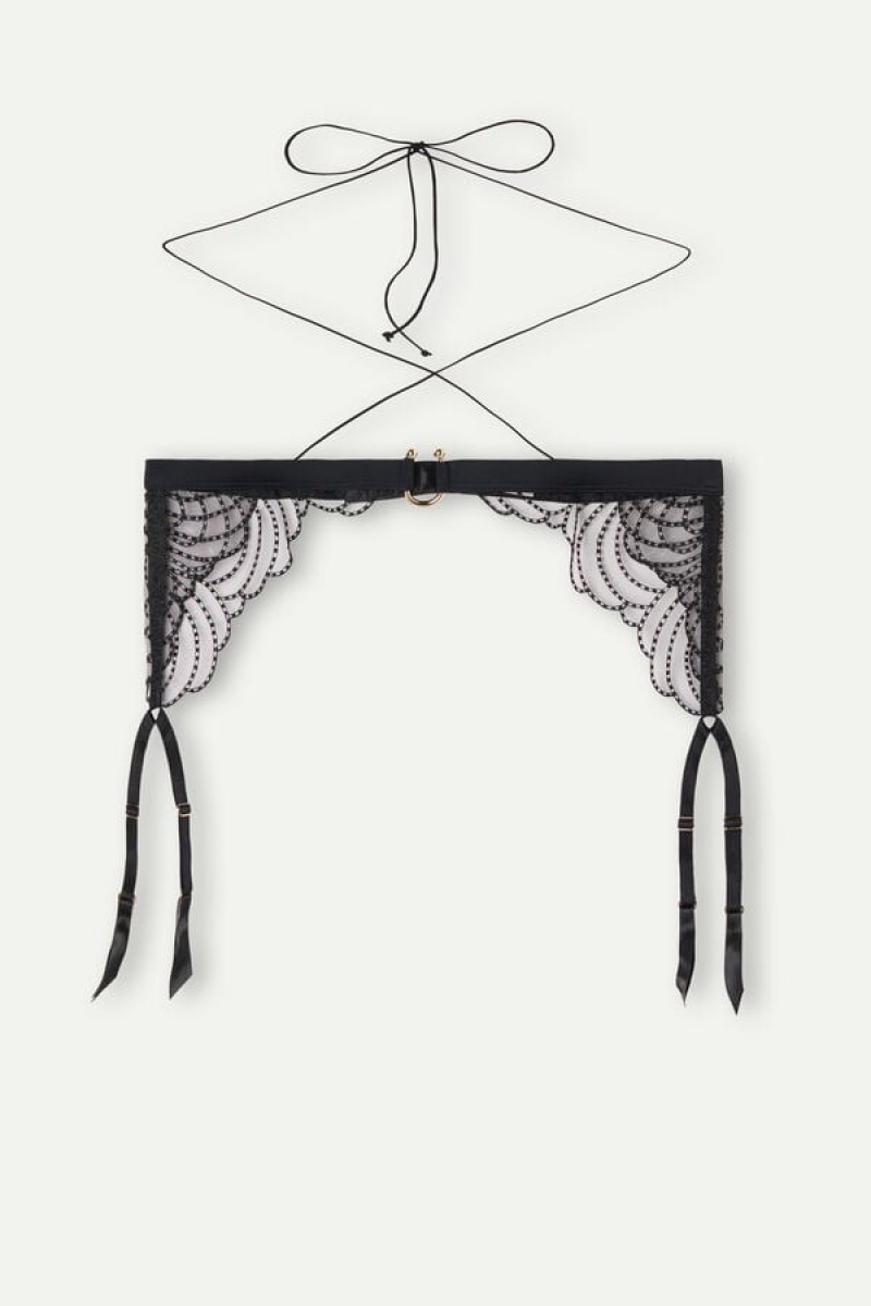 Intimissimi Steal the Show Garter Belt Dameundertøy Dame Svarte | NOGL4158