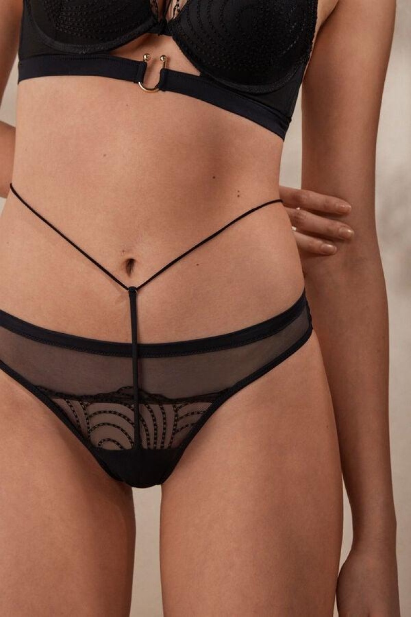 Intimissimi Steal the Show High Rise Brazilian Truser Dame Svarte | NOHK3559