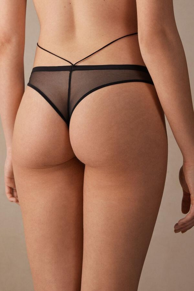 Intimissimi Steal the Show High Rise Brazilian Truser Dame Svarte | NOHK3559