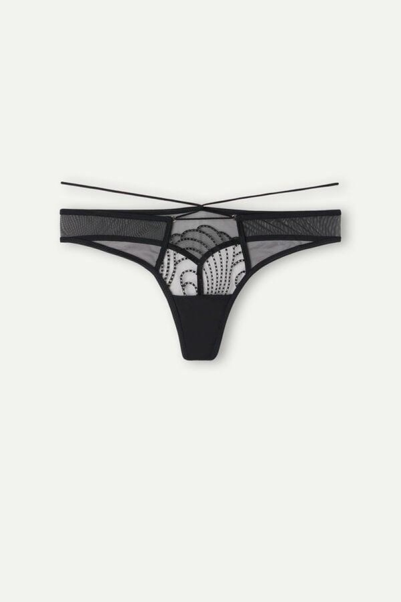 Intimissimi Steal the Show Thong Truser Dame Svarte | NODN3796