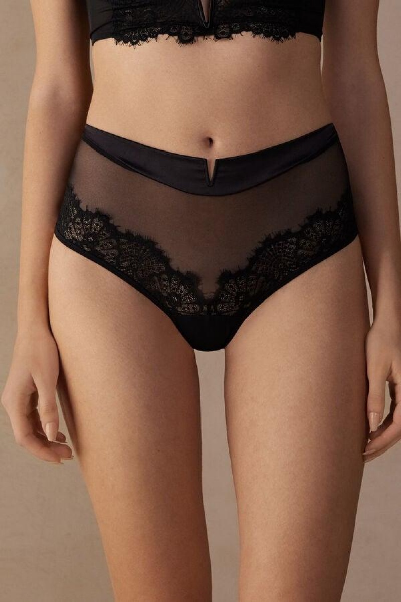 Intimissimi Stunning Beauty Hipster Brazilian Truser Dame Svarte | NOQZ3756