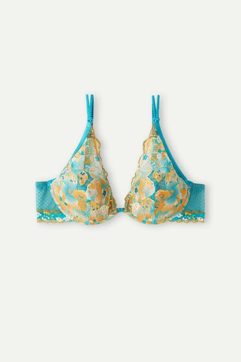 Intimissimi Summer Vibes Elena Balconette BH Dame Turkis Blå | NOKI4597