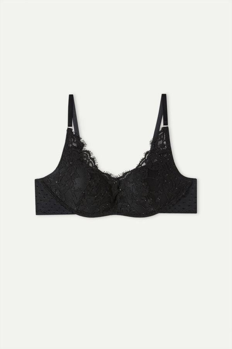 Intimissimi Time to Shine Gioia Super Push-up BH Dame Svarte | NOOR4763