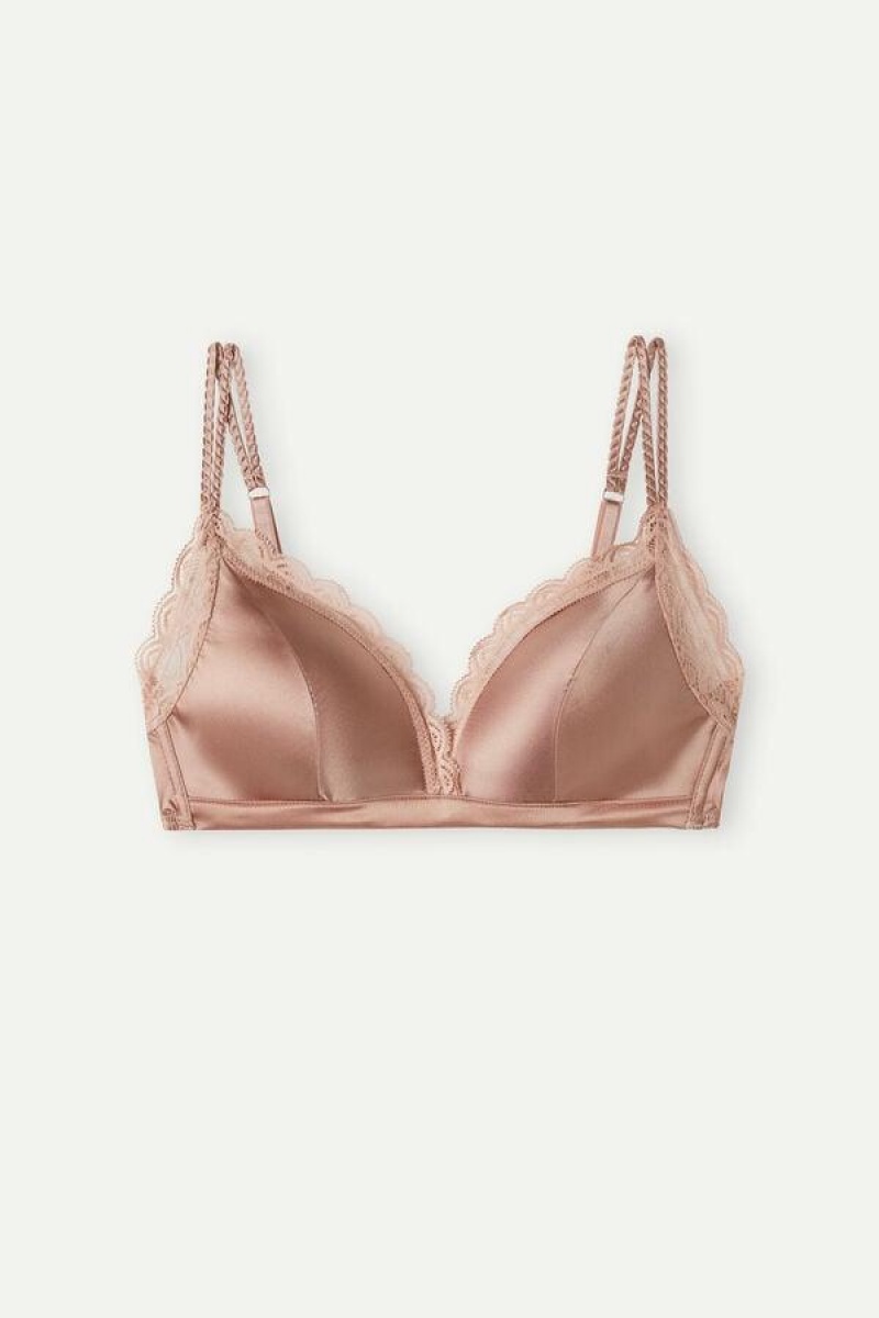 Intimissimi Tiziana Silk and Blonder Triangle BH Dame Rosa | NOUT4915