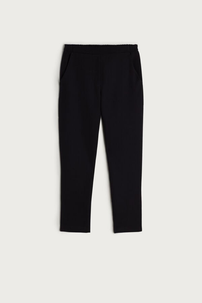 Intimissimi Trousers with Pockets Bukse Dame Svarte | NOWY4275