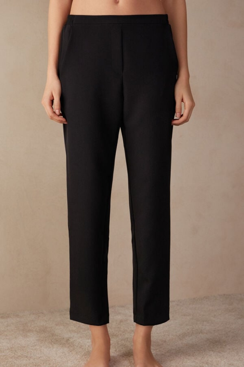 Intimissimi Trousers with Pockets Bukse Dame Svarte | NOWY4275