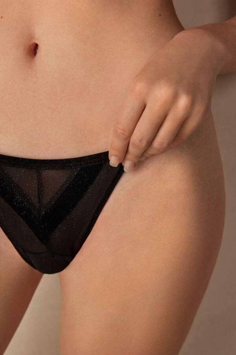 Intimissimi Under the Stars String Thong Truser Dame Svarte | NOGL3794