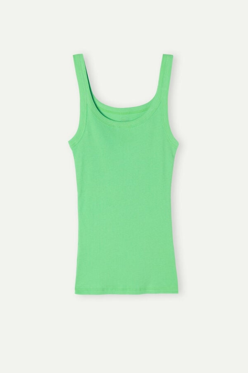 Intimissimi in Supima® Bomull Tank Top Dame Mint | NOUT4322